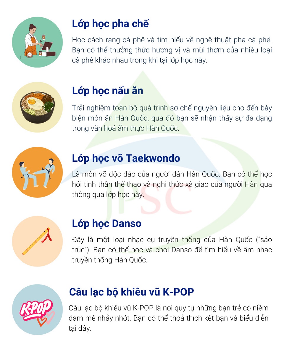 Các lớp học ngoại khóa tại Đại học Kyung Hee